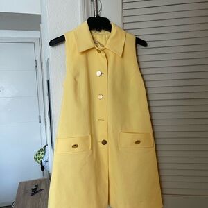 Sunny Yellow Sleeveless Dress with Pockets